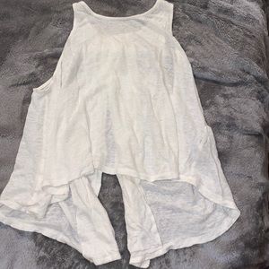 Open Back White Tank Top